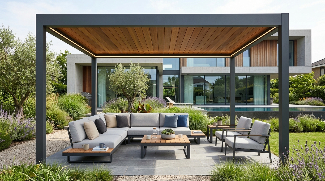 PERGOLA WOOD – С дървен таван